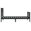 Schwarzes Bettgestell Souza 75x190cm (Einzelbett Holz)