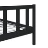 Schwarzes Bettgestell Souza 75x190cm (Einzelbett Holz)
