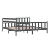 Graues Bettgestell Souza 200x200cm (Holz)