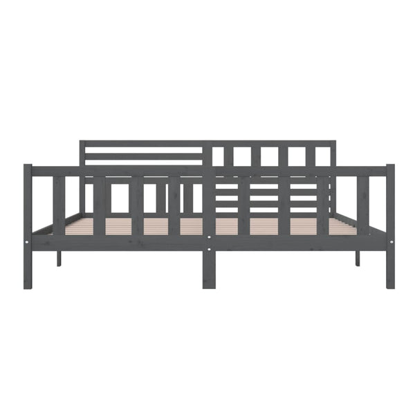 Graues Bettgestell Souza 200x200cm (Holz)