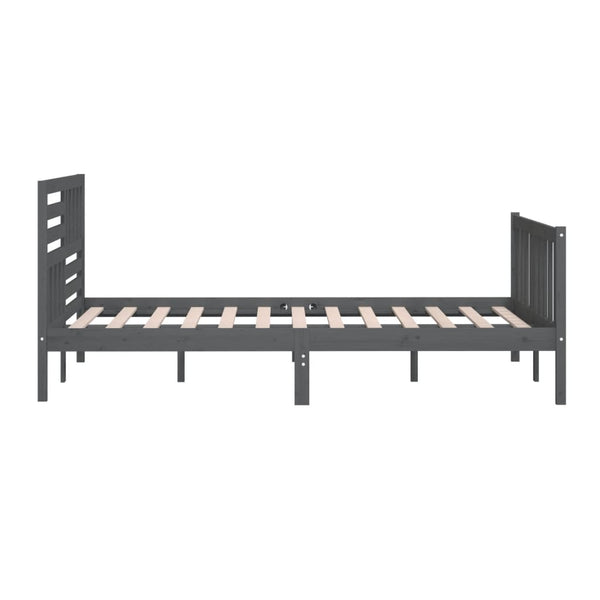 Graues Bettgestell Souza 200x200cm (Holz)