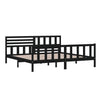 Schwarzes Bettgestell Souza 200x200cm (Holz)