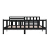 Schwarzes Bettgestell Souza 200x200cm (Holz)