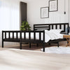 Schwarzes Bettgestell Souza 200x200cm (Holz)
