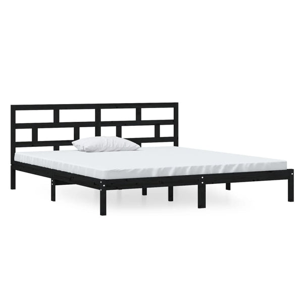 Bettrahmen Babin 140x190cm Schwarz (Kiefer)