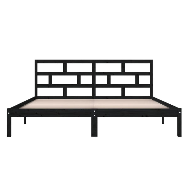 Bettrahmen Babin 140x190cm Schwarz (Kiefer)