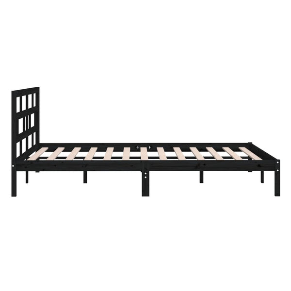Bettrahmen Babin 140x190cm Schwarz (Kiefer)