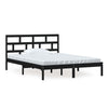 Schwarzer Bettrahmen Babin 150x200cm (Kingsize Holz)