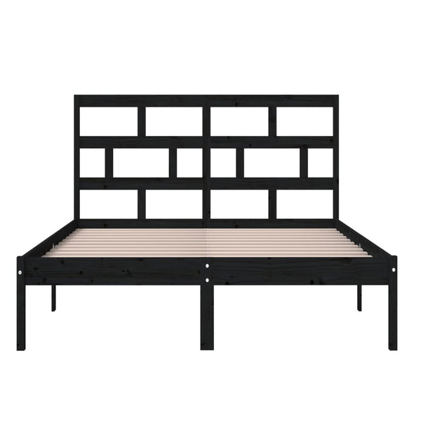 Schwarzer Bettrahmen Babin 150x200cm (Kingsize Holz)