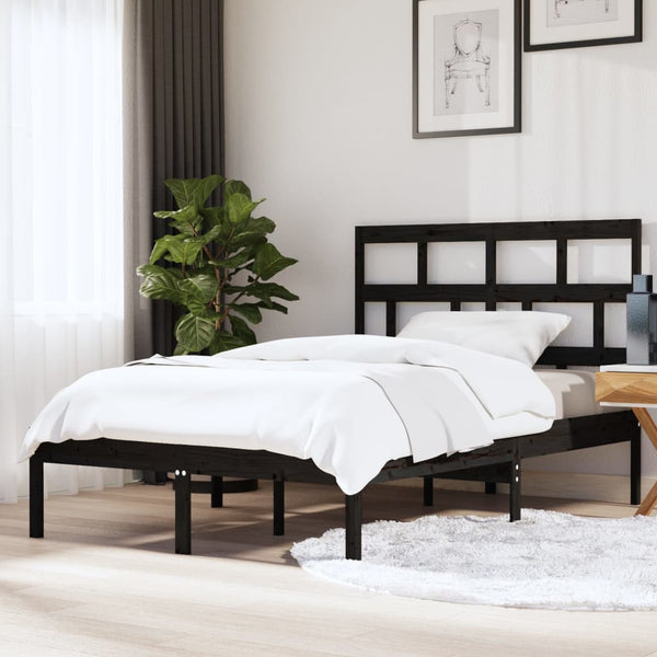 Schwarzer Bettrahmen Babin 150x200cm (Kingsize Holz)