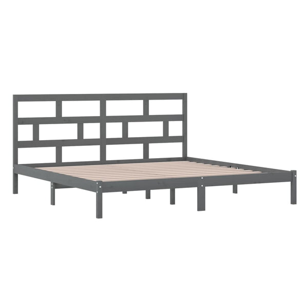Graues Bettgestell Babin 200x200cm (Kiefer)