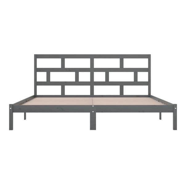 Graues Bettgestell Babin 200x200cm (Kiefer)