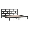 Schwarzes Bettgestell Babin 200x200cm (Kiefer)