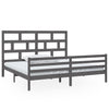 Bettgestell Bornaz 200x200cm (Kiefer) Grau