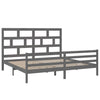 Bettgestell Bornaz 200x200cm (Kiefer) Grau
