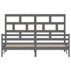 Bettgestell Bornaz 200x200cm (Kiefer) Grau