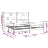 Bettgestell Bornaz 200x200cm (Kiefer) Grau