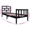 Schwarzes Bettgestell Tabernacle 75x190cm (Kiefer Small Single)