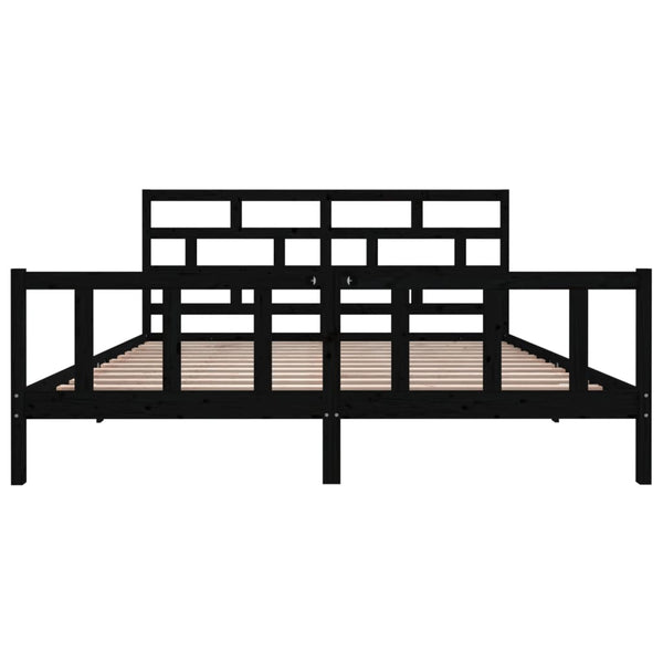 Schwarzes Bettgestell Tabernacle 200x200cm (Kiefer)