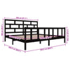 Schwarzes Bettgestell Tabernacle 200x200cm (Kiefer)
