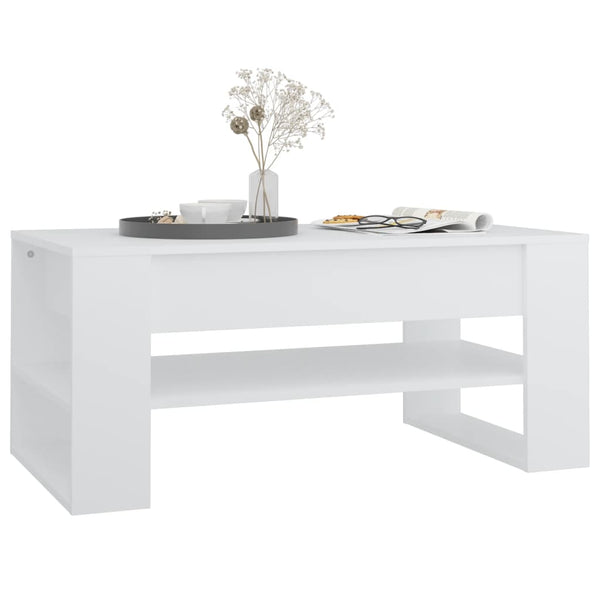 Weißer Couchtisch Ciocodeiu 102x55x45cm (Holz)