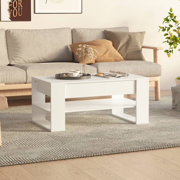 Weißer Couchtisch Ciocodeiu 102x55x45cm (Holz)