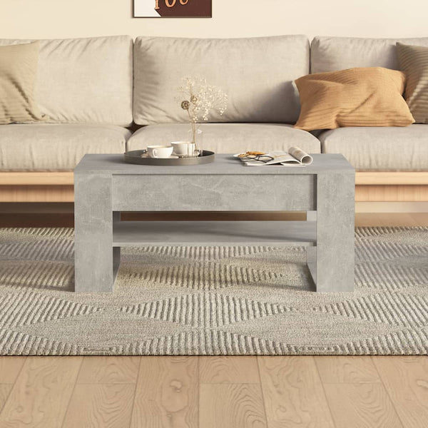 Betongrauer Couchtisch Ciocodeiu 102x55x45cm (Holz)