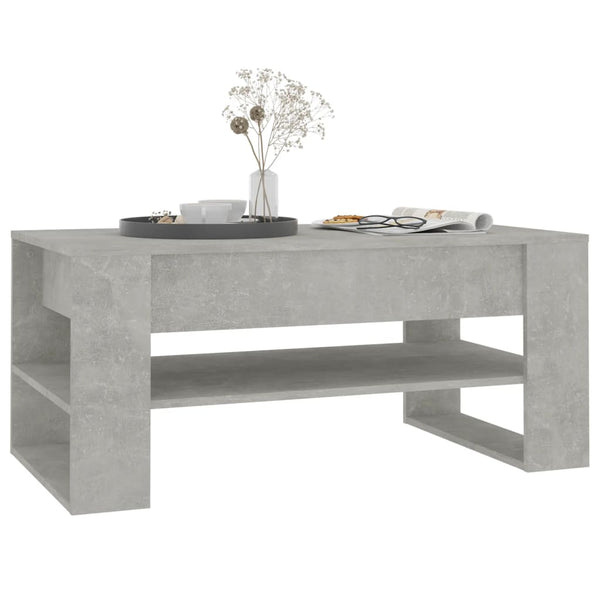 Betongrauer Couchtisch Ciocodeiu 102x55x45cm (Holz)