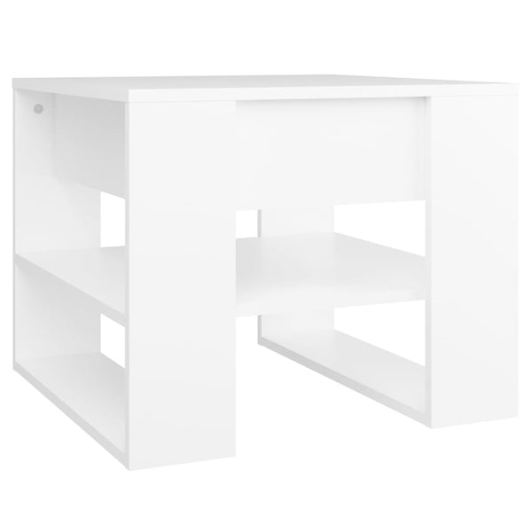 Weißer Couchtisch Vladomir 55,5x55x45cm (Holz)