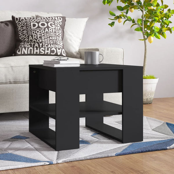 Couchtisch Vladomir, schwarz, 55,5x55x45cm (Holz)