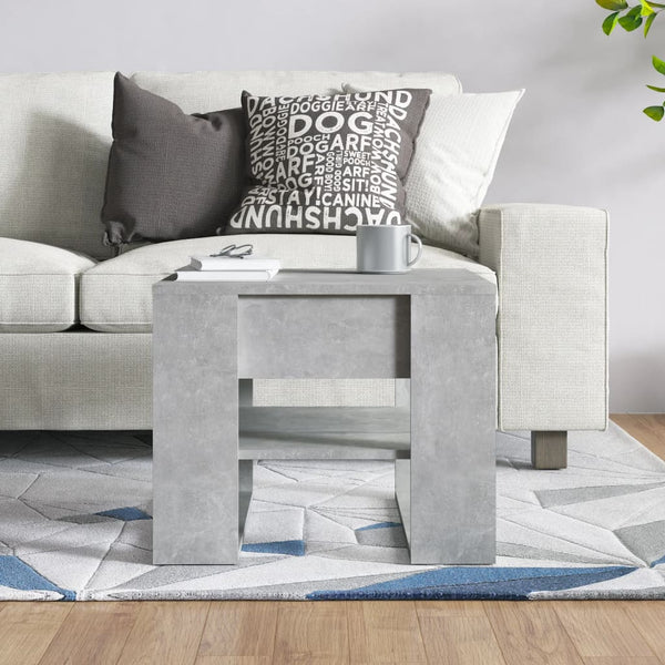 Betongrauer Couchtisch Vladimir 55,5x55x45cm (Holz)