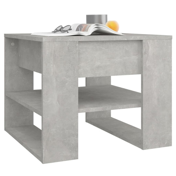 Betongrauer Couchtisch Vladimir 55,5x55x45cm (Holz)