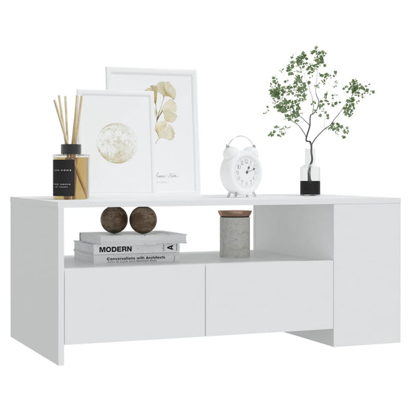 Weißer Couchtisch Philosophie 102x55x42cm (Holz)