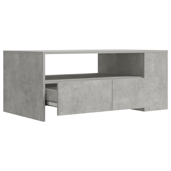 Betoninharmaa sohvapöytä Filosofia 102x55x42cm (puinen)
