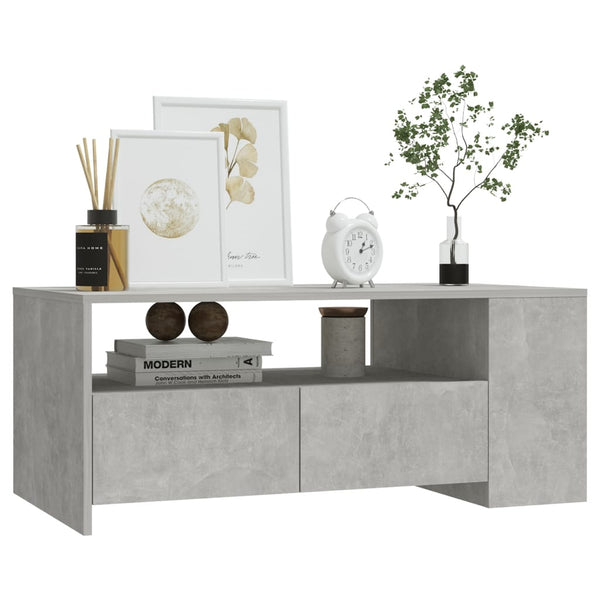 Betoninharmaa sohvapöytä Filosofia 102x55x42cm (puinen)