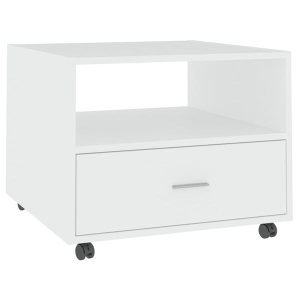 Weißer Couchtisch Leopol 55x55x40cm (Holz)
