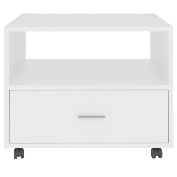 Weißer Couchtisch Leopol 55x55x40cm (Holz)
