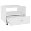 Weißer Couchtisch Leopol 55x55x40cm (Holz)