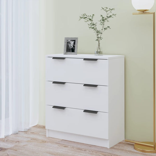 Valkoinen senkki Gania 60x30x70cm (puinen)