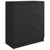 Schwarze Anrichte Fili 60x30x70cm (Holz)