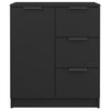 Schwarze Anrichte Fili 60x30x70cm (Holz)