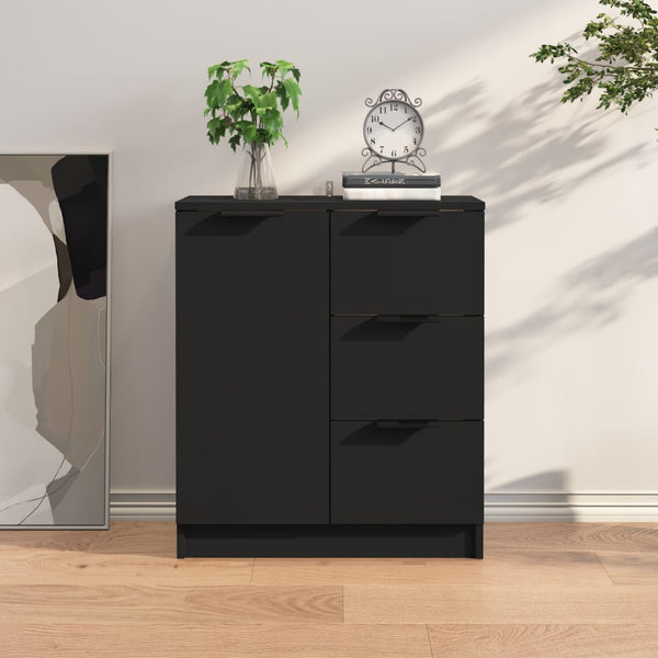 Schwarze Anrichte Fili 60x30x70cm (Holz)