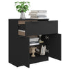 Schwarzes Sideboard Zaide 60x30x70cm (Holz)