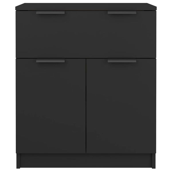 Schwarzes Sideboard Zaide 60x30x70cm (Holz)