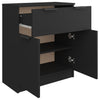 Schwarzes Sideboard Zaide 60x30x70cm (Holz)