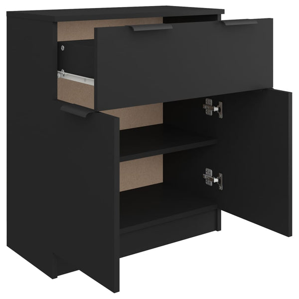 Schwarzes Sideboard Zaide 60x30x70cm (Holz)