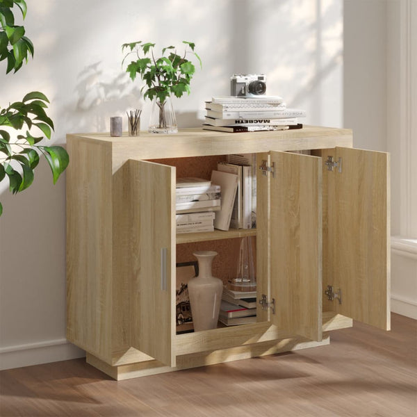Sonoma-Eiche Sideboard Nusem 92x35x75cm (Holz)