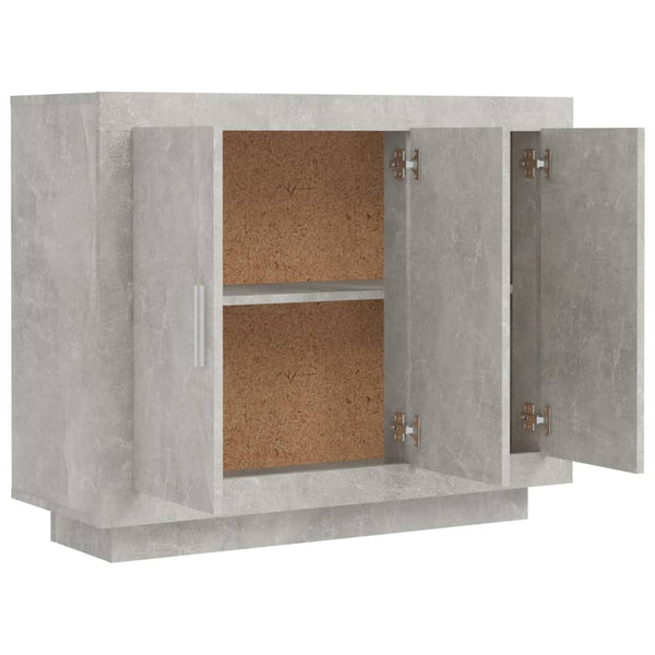 Betongraues Sideboard Nusem 92x35x75cm (Holz)