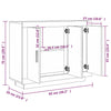 Betongraues Sideboard Nusem 92x35x75cm (Holz)