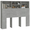 Betongraues Kopfteil mit Stauraum Haig 120x19x103,5cm